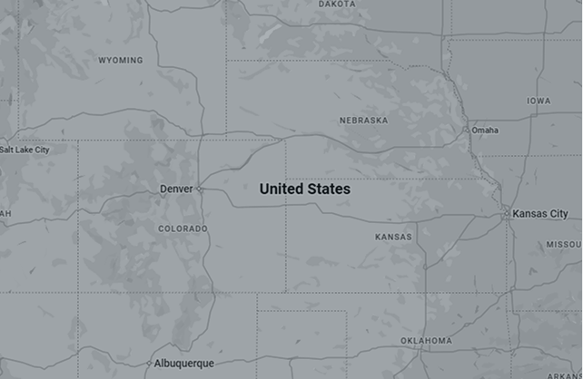 Map showing United States conditioning locations